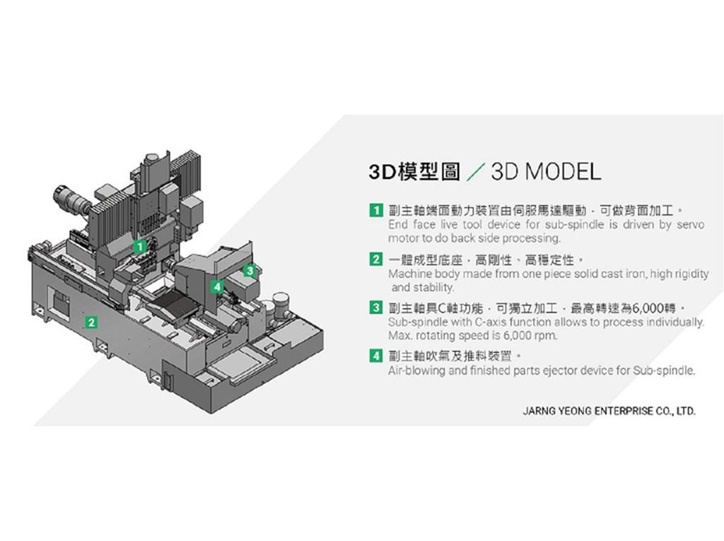 Swiss Type Dual Spindle Lathe, HCS-25B - Jarng Yeong
